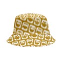 Olive And White Owl Pattern Bucket Hat View2