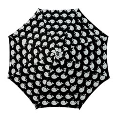 Cute Whale Illustration Pattern Golf Umbrellas by GardenOfOphir