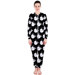 Cute Whale Illustration Pattern Onepiece Jumpsuit (ladies) by GardenOfOphir