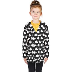 Cute Whale Illustration Pattern Kids  Double Breasted Button Coat by GardenOfOphir