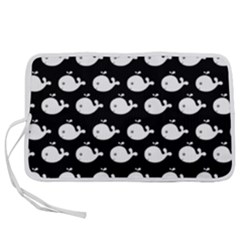 Cute Whale Illustration Pattern Pen Storage Case (l) by GardenOfOphir