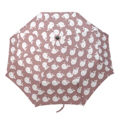 Cute Whale Illustration Pattern Folding Umbrellas by GardenOfOphir