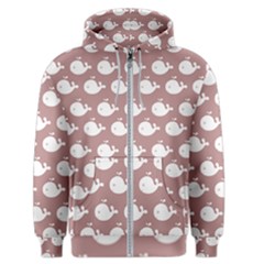 Cute Whale Illustration Pattern Men s Zipper Hoodie by GardenOfOphir