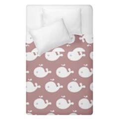 Cute Whale Illustration Pattern Duvet Cover Double Side (single Size) by GardenOfOphir