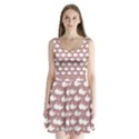 Cute Whale Illustration Pattern Split Back Mini Dress  View1