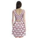 Cute Whale Illustration Pattern Split Back Mini Dress  View2