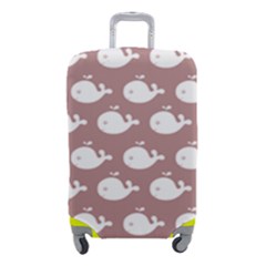 Cute Whale Illustration Pattern Luggage Cover (small) by GardenOfOphir