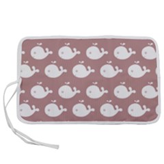 Cute Whale Illustration Pattern Pen Storage Case (m) by GardenOfOphir