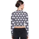 Cute Whale Illustration Pattern Long Sleeve Zip Up Bomber Jacket View2