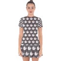 Cute Whale Illustration Pattern Drop Hem Mini Chiffon Dress View1