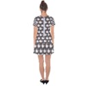 Cute Whale Illustration Pattern Drop Hem Mini Chiffon Dress View2