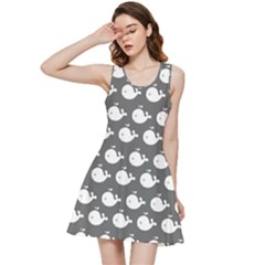 Cute Whale Illustration Pattern Inside Out Racerback Dress by GardenOfOphir