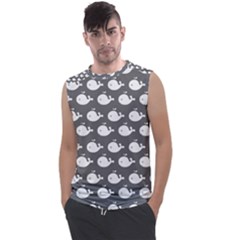 Cute Whale Illustration Pattern Men s Regular Tank Top by GardenOfOphir