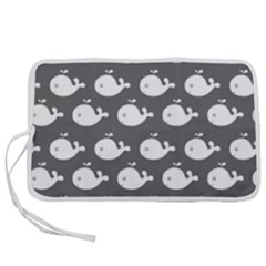 Cute Whale Illustration Pattern Pen Storage Case (m) by GardenOfOphir