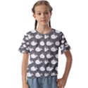 Cute Whale Illustration Pattern Kids  Cuff Sleeve Scrunch Bottom Tee View1