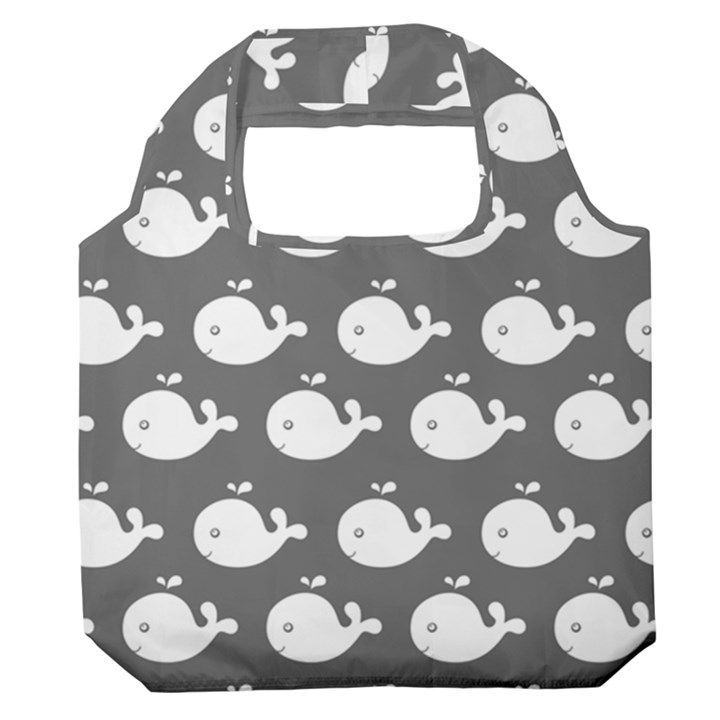 Cute Whale Illustration Pattern Premium Foldable Grocery Recycle Bag