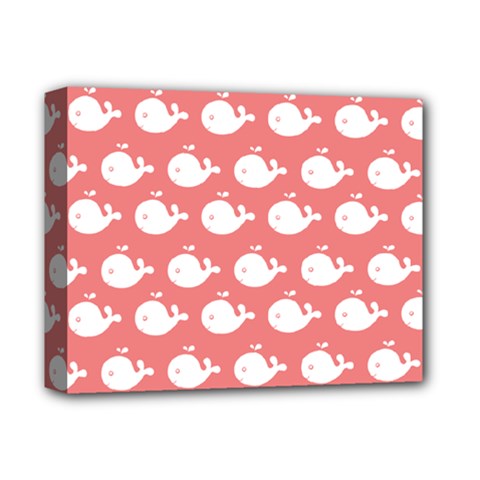 Coral Whales Pattern Deluxe Canvas 14  X 11  (stretched) by GardenOfOphir