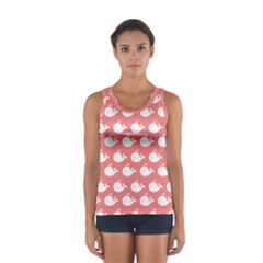 Coral Whales Pattern Sport Tank Top  by GardenOfOphir