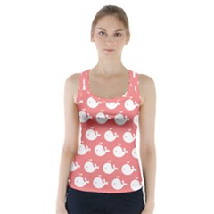 Coral Whales Pattern Racer Back Sports Top by GardenOfOphir