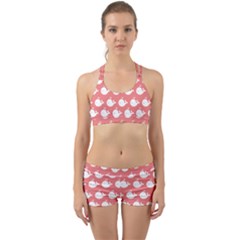 Coral Whales Pattern Back Web Gym Set by GardenOfOphir