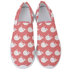 Coral Whales Pattern Men s Slip On Sneakers by GardenOfOphir