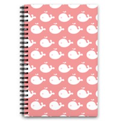 Coral Whales Pattern 5 5  X 8 5  Notebook by GardenOfOphir