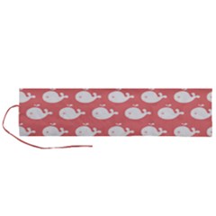 Coral Whales Pattern Roll Up Canvas Pencil Holder (l) by GardenOfOphir