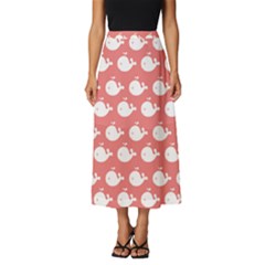 Coral Whales Pattern Classic Midi Chiffon Skirt by GardenOfOphir