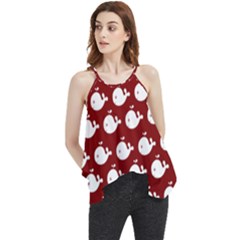 Cute Whale Illustration Pattern Flowy Camisole Tank Top by GardenOfOphir