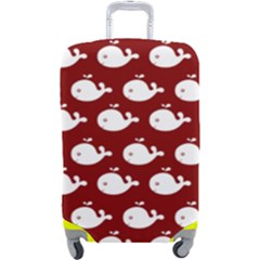 Cute Whale Illustration Pattern Luggage Cover (large) by GardenOfOphir