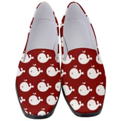 Cute Whale Illustration Pattern Women s Classic Loafer Heels by GardenOfOphir