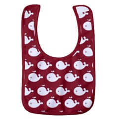 Cute Whale Illustration Pattern Baby Bib by GardenOfOphir