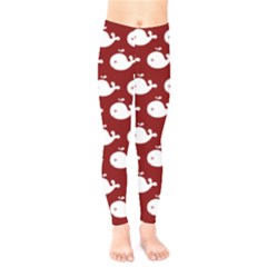 Cute Whale Illustration Pattern Kids  Classic Winter Leggings by GardenOfOphir