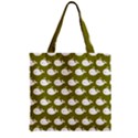 Cute Whale Illustration Pattern Zipper Grocery Tote Bag View1