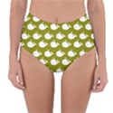 Cute Whale Illustration Pattern Reversible High-Waist Bikini Bottoms View1