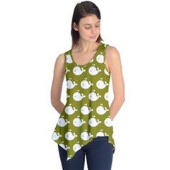 Cute Whale Illustration Pattern Sleeveless Tunic by GardenOfOphir