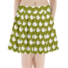 Cute Whale Illustration Pattern Pleated Mini Skirt by GardenOfOphir