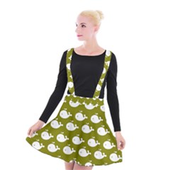 Cute Whale Illustration Pattern Suspender Skater Skirt by GardenOfOphir