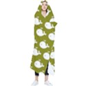 Cute Whale Illustration Pattern Wearable Blanket View1