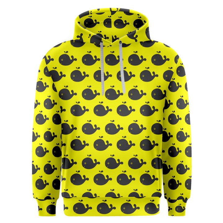 Cute Whale Illustration Pattern Men s Overhead Hoodie