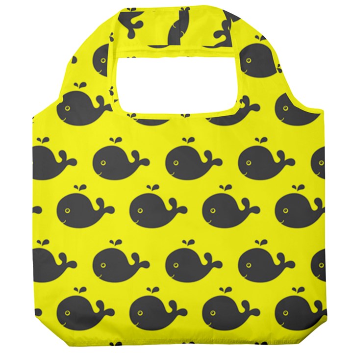 Cute Whale Illustration Pattern Foldable Grocery Recycle Bag