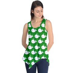 Cute Whale Illustration Pattern Sleeveless Tunic by GardenOfOphir