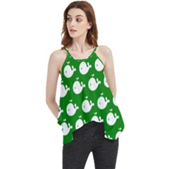 Cute Whale Illustration Pattern Flowy Camisole Tank Top by GardenOfOphir