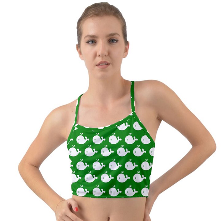 Cute Whale Illustration Pattern Mini Tank Bikini Top