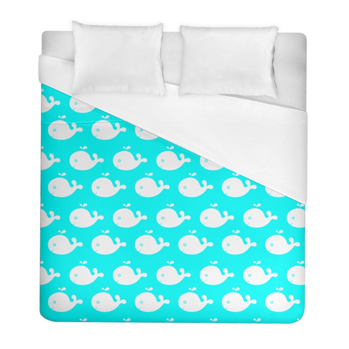 Cute Whale Illustration Pattern Duvet Cover (Full/ Double Size)