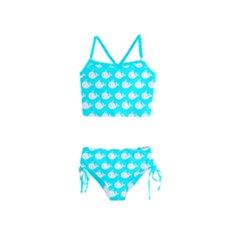 Cute Whale Illustration Pattern Girls  Tankini Swimsuit by GardenOfOphir