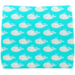 Cute Whale Illustration Pattern Seat Cushion by GardenOfOphir