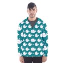 Cute Whale Illustration Pattern Men s Hooded Windbreaker View1