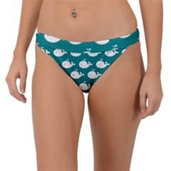 Cute Whale Illustration Pattern Band Bikini Bottoms by GardenOfOphir