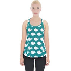 Cute Whale Illustration Pattern Piece Up Tank Top by GardenOfOphir